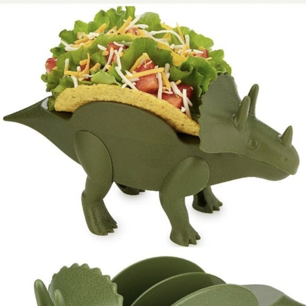 Discobery Tricerataco Taco & Snack Holder Green New In Box